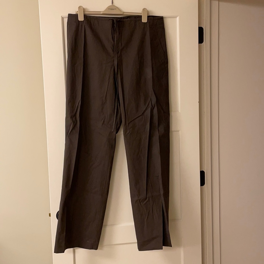 Brown Drawstring Ellen Tracy Pants - image 1